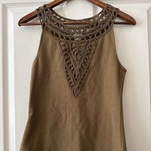 Anthropologie Green Tank Top | Size XS